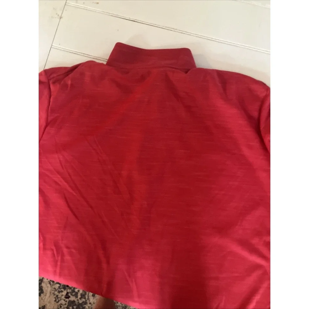 Solaris Performance Men's Red Polyester 1/4 Zip Red 3XT